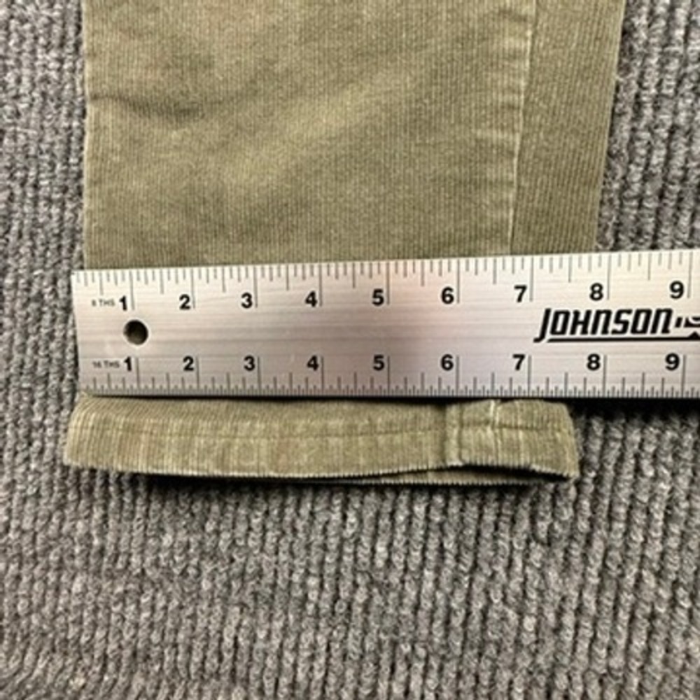 Lands End Mens Size 35 Traditional Fit Corduroy Pants Olive Green Stretch 501617 - Picture 6 of 12